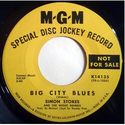 Simon Stokes & The Nighthawks Big City Blues / Jambalaya (On The Bayou) USED VINYL 7INCH 45 RPM SINGLE PROMO