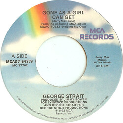 George Strait Gone As A Girl Can Get USED VINYL 7INCH 45 RPM SINGLE