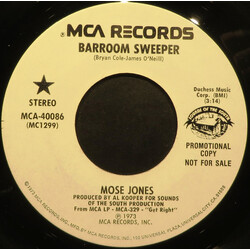 Mose Jones Barroom Sweeper USED VINYL 7INCH 45 RPM PROMO STEREO MONO