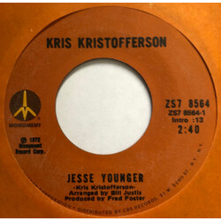 Kris Kristofferson Jesse Younger / Give It Time To Be Tender USED VINYL 7INCH 45 RPM SINGLE