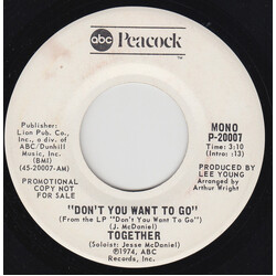 Together (14) Don't You Want To Go USED VINYL 7INCH 45 RPM PROMO STEREO MONO