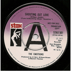 The Emotions Shouting Out Love Vinyl 7" USED