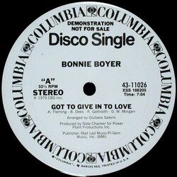 Bonnie Boyer Got To Give In To Love VINYL 12" USED