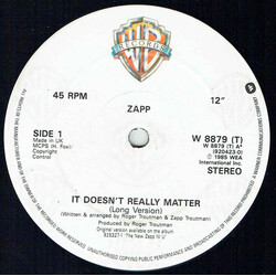 Zapp It Doesn't Really Matter USED VINYL 12INCH 45 RPM