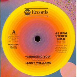 Lenny Williams Choosing You USED VINYL 12INCH 45 RPM PROMO STEREO MONO