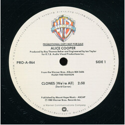 Alice Cooper Clones (We're All) USED VINYL SINGLE 12INCH PROMO