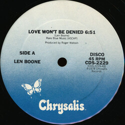 Len Boone Love Won't Be Denied USED VINYL 12INCH 45 RPM