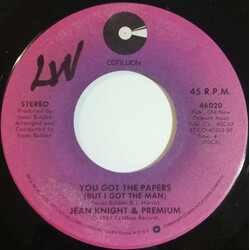 Jean Knight / Premium You Got The Papers (But I Got The Man) / Anything You Can Do (I Can Do As Well As You) USED VINYL 7INCH 45 RPM STEREO