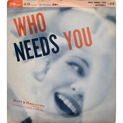 Jimmy Carroll And His Orchestra / Jimmy Carroll And His Chorus / Artie Malvin Who Needs You / Butterfly USED VINYL 7INCH 78 RPM SINGLE
