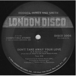 Hodges, James And Smith Don't Take Away Your Love / Since I Fell For You/I'm Falling In Love USED VINYL 12INCH 45 RPM
