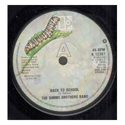 Simms Brothers Band Back To School USED VINYL 7INCH 45 RPM