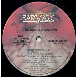 Duncan Sisters Sadness In My Eyes / Outside Love VINYL 12" USED