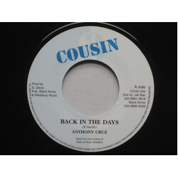 Anthony Cruz / Mafia & Fluxy Back In The Days / Stiff Front Rhythm USED VINYL 7INCH 45 RPM SINGLE