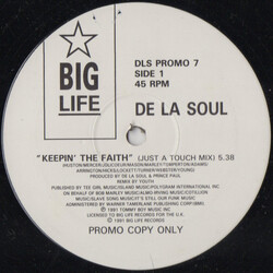 De La Soul Keepin' The Faith USED VINYL 12INCH PROMO 45 RPM