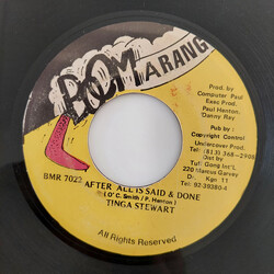 Tinga Stewart After All Is Said And Done USED VINYL 7INCH