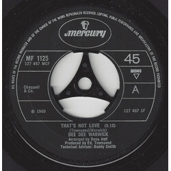Dee Dee Warwick That's Not Love USED VINYL 7INCH 45 RPM SINGLE MONO