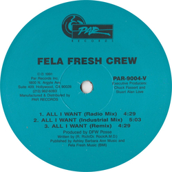 Fela Fresh Crew All I Want Vinyl 12" USED