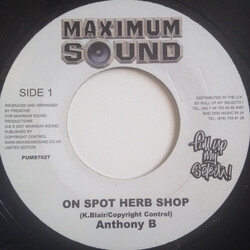 Anthony B On Spot Herb Shop USED VINYL 7INCH 45 RPM LIMITED EDITION