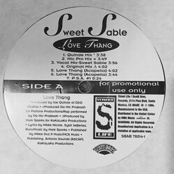 Sweet Sable Love Thang USED VINYL 12INCH PROMO