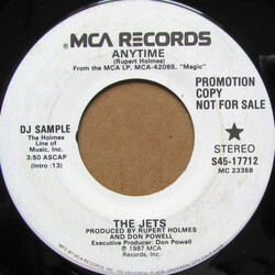 The Jets Anytime USED VINYL 7INCH SINGLE 45 RPM PROMO