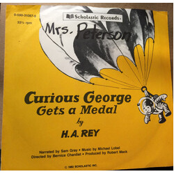 H. A. Rey Curious George Gets A Medal USED VINYL 7INCH 33 S RPM