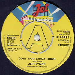 Jeff Lynne Doin' That Crazy Thing USED VINYL 7INCH SINGLE PROMO