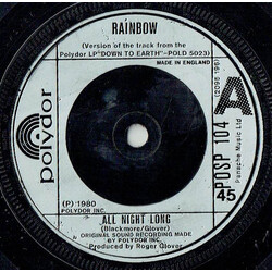 Rainbow All Night Long USED VINYL 7INCH 45 RPM SINGLE