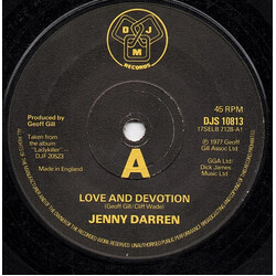 Jenny Darren Love And Devotion USED VINYL 7INCH 45 RPM SINGLE