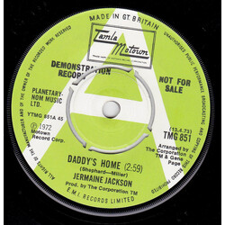 Jermaine Jackson Daddy's Home USED VINYL 7INCH 45 RPM SINGLE PROMO