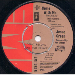 Jesse Green Come With Me USED VINYL 7INCH 45 RPM SINGLE PROMO
