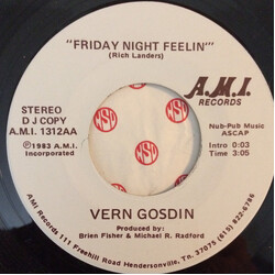 Vern Gosdin Friday Night Feelin' USED VINYL 7INCH 45 RPM PROMO