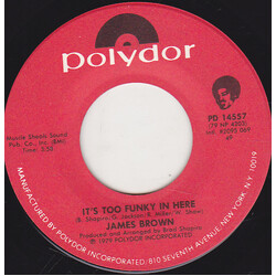 James Brown It's Too Funky In Here / Are We Really Dancing USED VINYL 7INCH SINGLE
