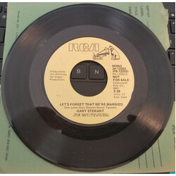 Gary Stewart Let's Forget That We're Married USED VINYL 7INCH 45 RPM SINGLE PROMO STEREO MONO