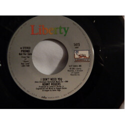Kenny Rogers I Don't Need You USED VINYL 7INCH 45 RPM PROMO