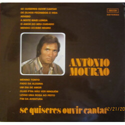 António Mourão Se Quiseres Ouvir Cantar Vinyl LP USED