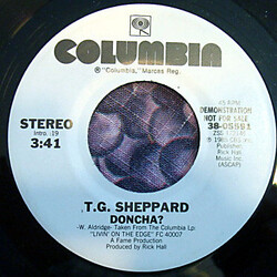T.G. Sheppard Doncha? USED VINYL 7INCH SINGLE 45 RPM PROMO