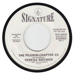 Teresa Brewer The Pilgrim - Chapter 33 / School Days USED VINYL 7INCH 45 RPM PROMO