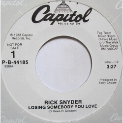 Rick Snyder (2) Losing Somebody You Love USED VINYL 7INCH 45 RPM SINGLE PROMO STEREO