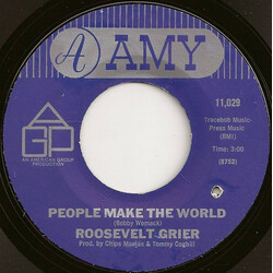 Roosevelt Grier People Make The World USED VINYL 7INCH 45 RPM SINGLE STYRENE