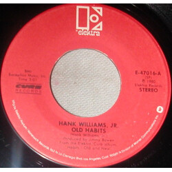 Hank Williams Jr. Old Habits USED VINYL 7INCH 45 RPM SINGLE