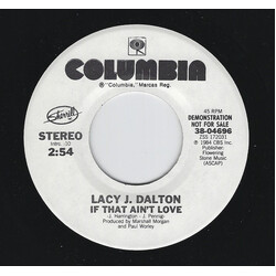 Lacy J. Dalton If That Ain't Love USED VINYL 7INCH 45 RPM SINGLE PROMO