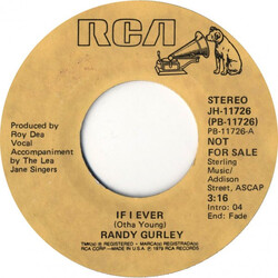 Randy Gurley If I Ever USED VINYL 7INCH 45 RPM PROMO STEREO MONO