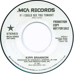Kippi Brannon If I Could See You Tonight USED VINYL 7INCH 45 RPM SINGLE PROMO