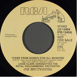 Louis Clark / The Royal Philharmonic Orchestra Theme From Gandhi (For All Mankind) USED VINYL 7INCH 45 RPM PROMO STEREO MONO