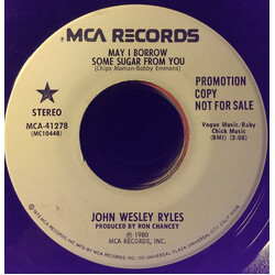 John Wesley Ryles May I Borrow Some Sugar From You USED VINYL 7INCH 45 RPM PROMO