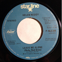 Helen Reddy Leave Me Alone (Ruby Red Dress) / Ain't No Way To Treat A Lady USED VINYL 7INCH 45 RPM SINGLE REPRESS