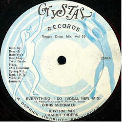 Chris McDonald (8) / The Chariot Riders Everything I Do USED VINYL 12INCH 33 S RPM