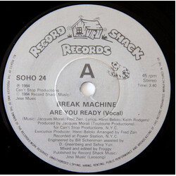 Break Machine Are You Ready Vinyl 7" USED