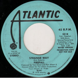Firefall Strange Way USED VINYL 7INCH 45 RPM PROMO STEREO