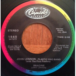 John Lennon / The Plastic Ono Band / The Flux Fiddlers Imagine USED VINYL 7INCH 45 RPM SINGLE REISSUE